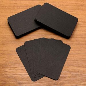 PENTA ANGEL 100 Pcs Mini Paper Blank Gift Notes Cards DIY Craft Small Word Business Message Cards (Black)