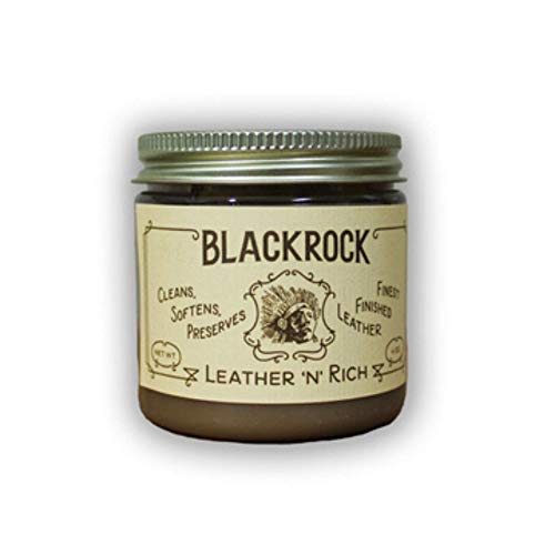 Blackrock Leather 'N' Rich Conditioner | Cleans, Softens & Preserves Leather Goods | Scuff Remover | 4 oz (1 Pack)