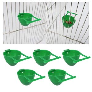 Balacoo 10Pcs Bird Feeding Cups Bird Cage Feeders Parrot Feeding Bowls Water Bowl Bird Cage Accessory for Bird Parrot Macaw