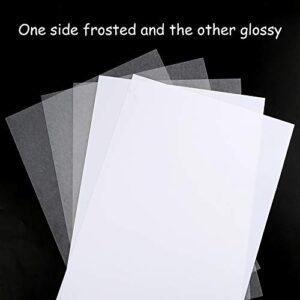 Auihiay 12 Pieces Printable Shrink Plastic Sheets, Shrink Films Papers for Mothers Day Gifts Kids Creative Craft, 6 White and 6 Semitransparent, 8.3 x 11.6 inch / 21 x 29.5 cm