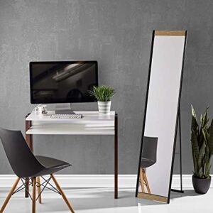 Adesso WK1113-12 Albert Floor Mirror, Black