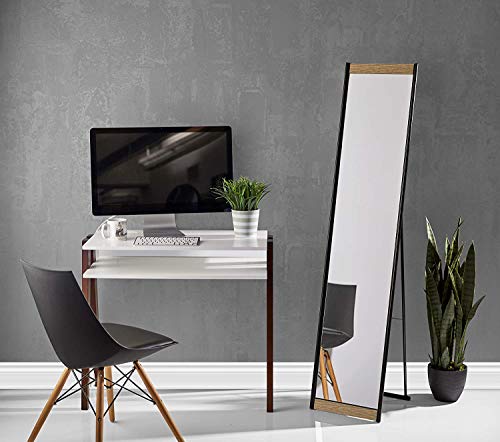 Adesso WK1113-12 Albert Floor Mirror, Black