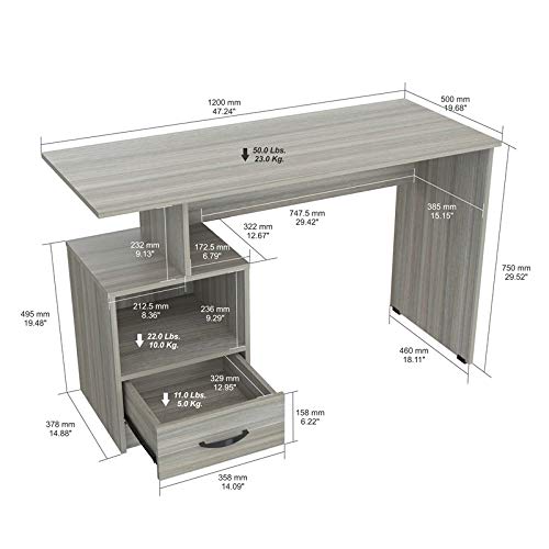 Inval Writing Desk, Smoke Oak