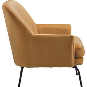 Signature Design by Ashley Dericka Modern Velvet Upholstered Accent Chair, Gold