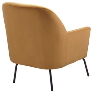 Signature Design by Ashley Dericka Modern Velvet Upholstered Accent Chair, Gold