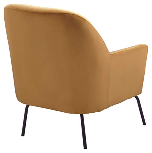 Signature Design by Ashley Dericka Modern Velvet Upholstered Accent Chair, Gold