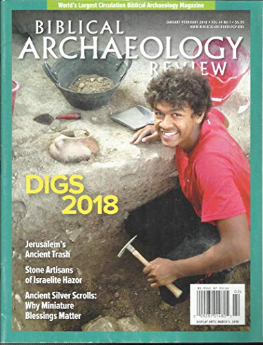 BIBLICAL ARCHAEOLOGY REVIEW MAGAZINE, JANUARY/FEBRUARY 2018, VOL.44, NO.1 (PLEASE NOTE: ALL THESE MAGAZINES ARE PET & SMOKE FREE MAGAZINES. NO ADDRESS LABEL. (SINGLE ISSUE MAGAZINE)