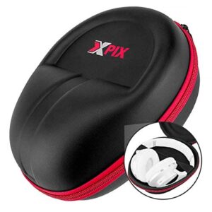 xpix full-sized hard shell shockproof waterproof headphone case - ultimate protection - universal fits all brands headphones - for storage and travels