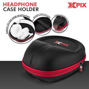 Xpix Full-Sized Hard Shell Shockproof Waterproof Headphone Case - Ultimate Protection - Universal Fits All Brands Headphones - for Storage and Travels