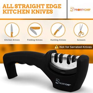 Heavy Duty 4 Stage Kitchen Knife Sharpener, Repair, Polish and Sharpen your Kitchen Knife Easily, Handheld Manual Knife Sharpeners for Kitchen Knives, Scissor Sharpener