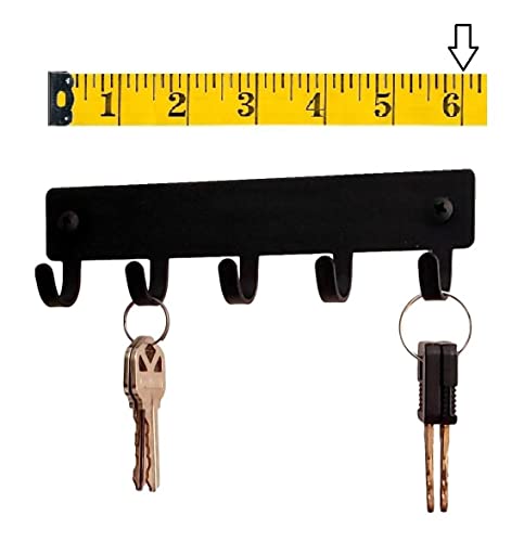 The Metal Peddler Lineman Poleman Wall Key Rack Hanger - Small 6 inch Wide - Made in USA; Storage Hooks for Home or Office