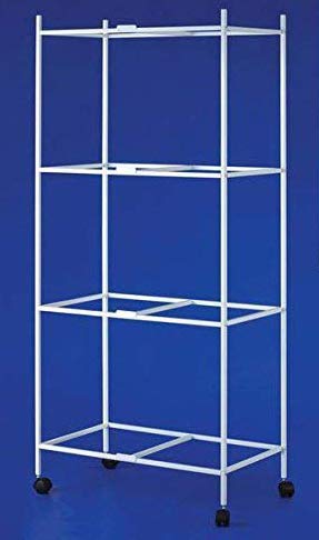 Mcage 4-Tiers Rolling Stand for 24"x16"x16"H Size Aviary Bird Fight Cages (White)