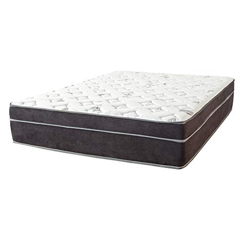 Nutan 12-Inch Euro Top Firm Foam Encased/Orthopedic Support For A Restful Night Innerspring Mattress And 8-Inch Wood Box Spring/Foundation Set,Queen