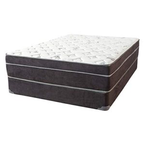 Nutan 12-Inch Euro Top Firm Foam Encased/Orthopedic Support For A Restful Night Innerspring Mattress And 8-Inch Wood Box Spring/Foundation Set,Queen