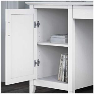 Bush Furniture Key West Computer Desk with Storage and 2 Drawer Mobile File Cabinet, 54W, Pure White Oak