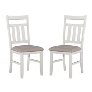 powell company powell turino distressed white side dining chair