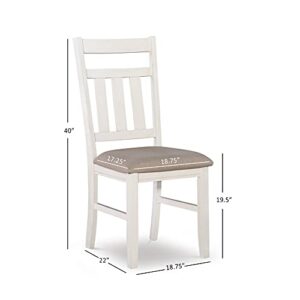 Powell Company Powell Turino Distressed White Side Dining Chair