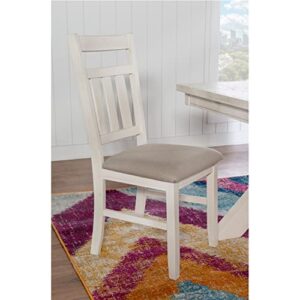 Powell Company Powell Turino Distressed White Side Dining Chair