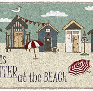 Brumlow MILLS Better at The Beach Indoor or Outdoor Area Rug for Kitchen, Bedroom Door Mat, Entryway Rug, 20" x 34"