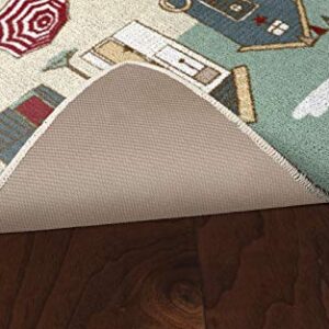 Brumlow MILLS Better at The Beach Indoor or Outdoor Area Rug for Kitchen, Bedroom Door Mat, Entryway Rug, 20" x 34"