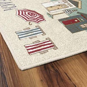 Brumlow MILLS Better at The Beach Indoor or Outdoor Area Rug for Kitchen, Bedroom Door Mat, Entryway Rug, 20" x 34"