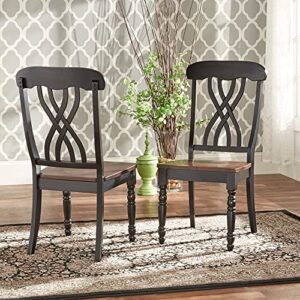 Inspire Q Mackenzie Country Style Two-Tone Dining Chairs (Set of 2) by Classic Slat Back Antique White