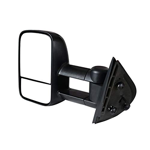 AERDM Towing Mirrors Manual Operated Textured Black Telescoping fit for 2007-2013 Chevy/GMC Silverado/Sierra Exterior Accessories Mirrors