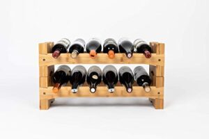 vistal stackable wine rack | modern countertop bottle storage | freestanding wine organizer | custom design | solid wood
