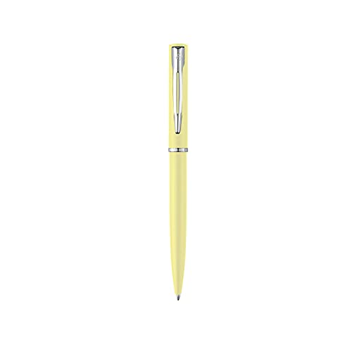 Waterman Allure Ballpoint Pen | Citron Yellow Matte Lacquer with Chrome Trim | Medium Point | Blue Ink | With Gift Box