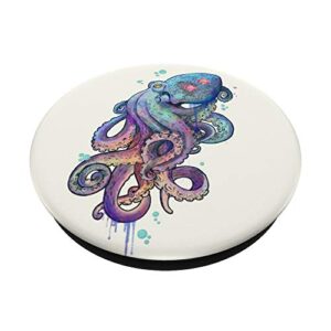 Blue octopus art PopSockets PopGrip: Swappable Grip for Phones & Tablets