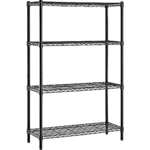 Whalen 990494 4-Shelf Wire Unit 48-Inch W Black (Ws184872-4B)