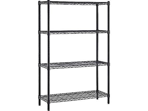 Whalen 990494 4-Shelf Wire Unit 48-Inch W Black (Ws184872-4B)