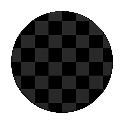 Trendy Checkerboard Checkered Black And Grey Gift PopSockets PopGrip: Swappable Grip for Phones & Tablets