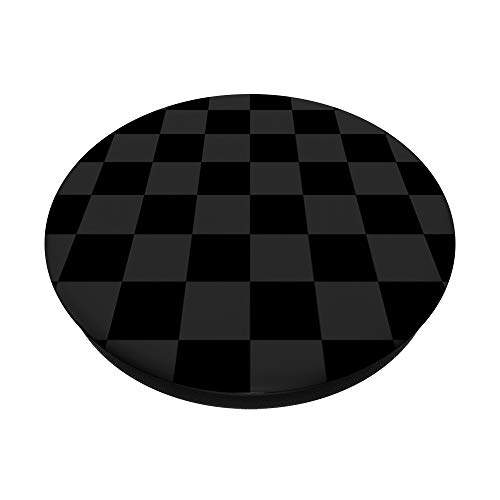 Trendy Checkerboard Checkered Black And Grey Gift PopSockets PopGrip: Swappable Grip for Phones & Tablets