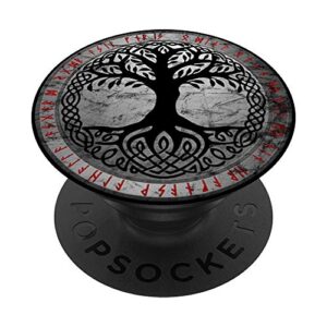 yggdrasil the celtic tree of life vintage norse gift popsockets popgrip: swappable grip for phones & tablets