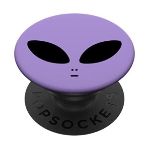 cute alien face head pastel purple kawaii goth 90s style popsockets swappable popgrip