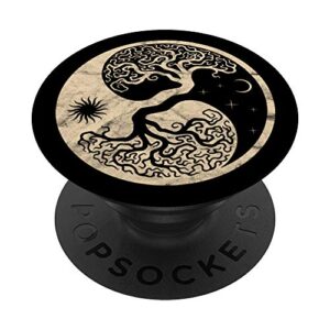 viking tree yggdrasil odin norse mythology midgard thor popsockets popgrip: swappable grip for phones & tablets