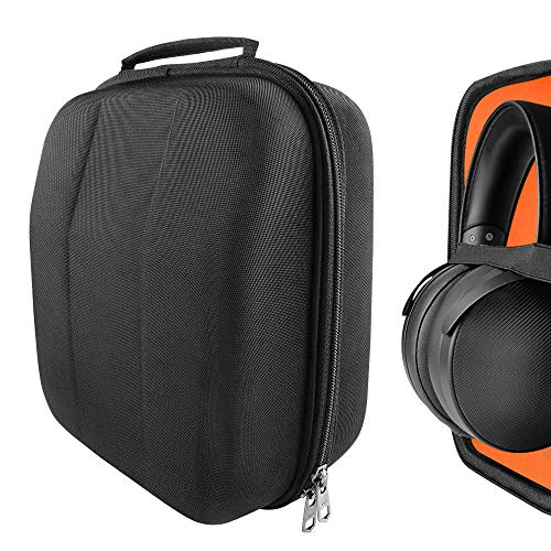 Geekria Shield Headphones Case for Large Sized Over-Ear Headphones, Replacement Hard Shell Travel Carrying Bag with Cable Storage, Compatible with Denon AH-D9200, Sony MDR-Z1R Headsets (Black)