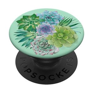 green cactus cacti succulent desert plant nature design gift popsockets grip and stand for phones and tablets