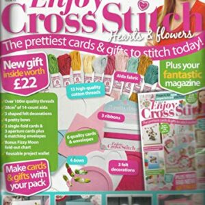 ENJOY CROSS STITCH MAGAZINE, SPRING, 2017 ISSUE # 17 FREE GIFTS ARE INCLUDED (PLEASE NOTE: ALL THESE MAGAZINES ARE PET & SMOKE FREE MAGAZINES. NO ADDRESS LABEL. (SINGLE ISSUE MAGAZINE)