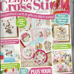 ENJOY CROSS STITCH MAGAZINE, SPRING, 2017 ISSUE # 17 FREE GIFTS ARE INCLUDED (PLEASE NOTE: ALL THESE MAGAZINES ARE PET & SMOKE FREE MAGAZINES. NO ADDRESS LABEL. (SINGLE ISSUE MAGAZINE)