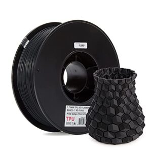 inland 1.75mm black tpu 3d printer filament, dimensional accuracy +/- 0.03 mm - 1kg spool (2.2 lbs)