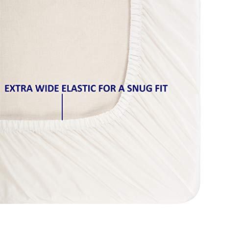 Nautica - Queen Sheets, Cotton Sateen Bedding, 400 Thread Count, Silky Smooth & Wrinkle Resistant (Regatta White, Queen)