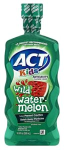 act kids anti-cavity wild watermelon fluoride mouthwash (pack of 2)
