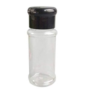 25 Pcs Empty Plastic Spice Bottles Set for Storing Barbecue Seasoning Salt Pepper and More 90 ml/3 oz Black