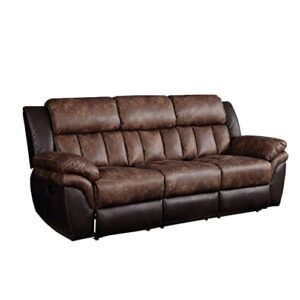 acme furniture upholstered sofas, toffee/espresso