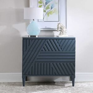 uttermost 25383 colby drawer chest blue