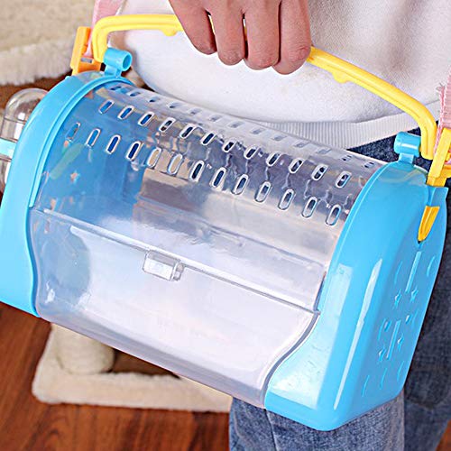 Bird Travel Carrier，Clear View Carrying Cage，Small Animal Portable Outgoing Gear，Transparent & Lightweight Parrots Carrying case for Cockatiels Green Cheek Finch Lovebirds