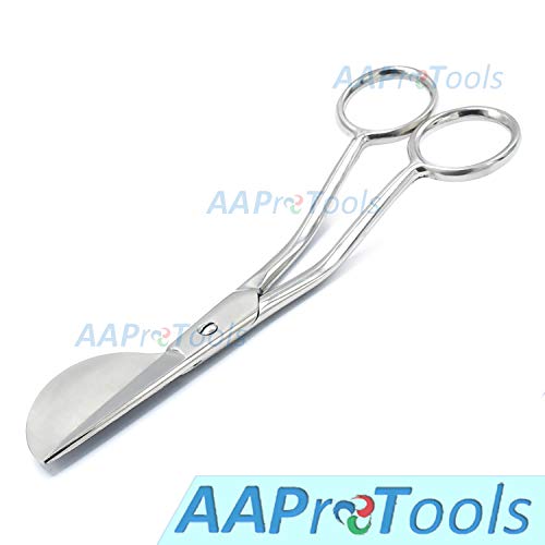 AAProTools 6-Inch Stainless Steel Applique Scissors Offset Handle - Duckbill Blade