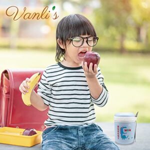 Vanli's Thermos Food Jar - Insulated Food Jar Container w/ Lid for Kids, Stainless Steel, Double-Walled, Wide Mouth Soup Thermos for Hot Drinks, Lunch Containers for Hot Food & Cold Food - 10 oz, Blue